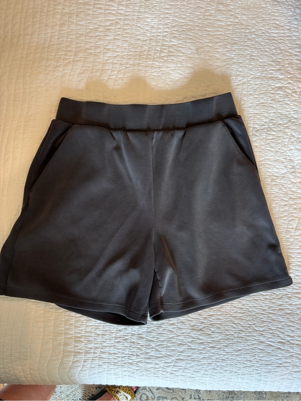 Women's Black High-Rise Athletic Knit Shorts